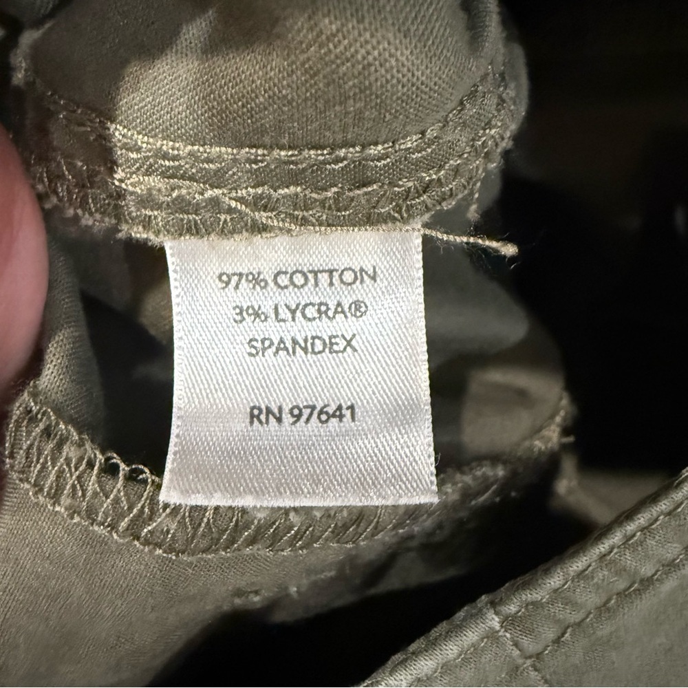 J. Jill Chino Cargo Pants StraightLeg Womens 6 Stretch OliveGreen Cotton Utility - Picture 7 of 7